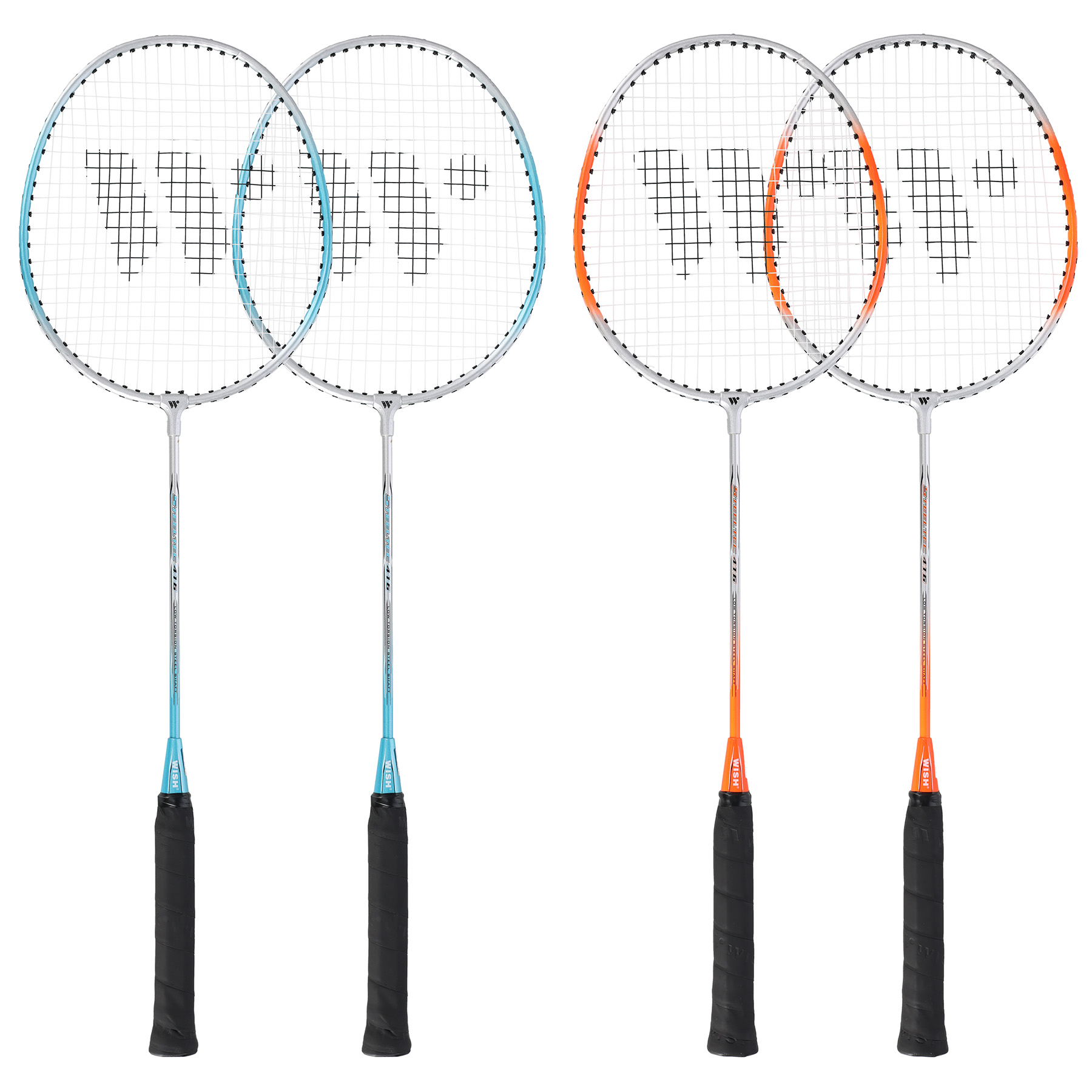 Sada raket na badminton WISH Steeltec 416K
