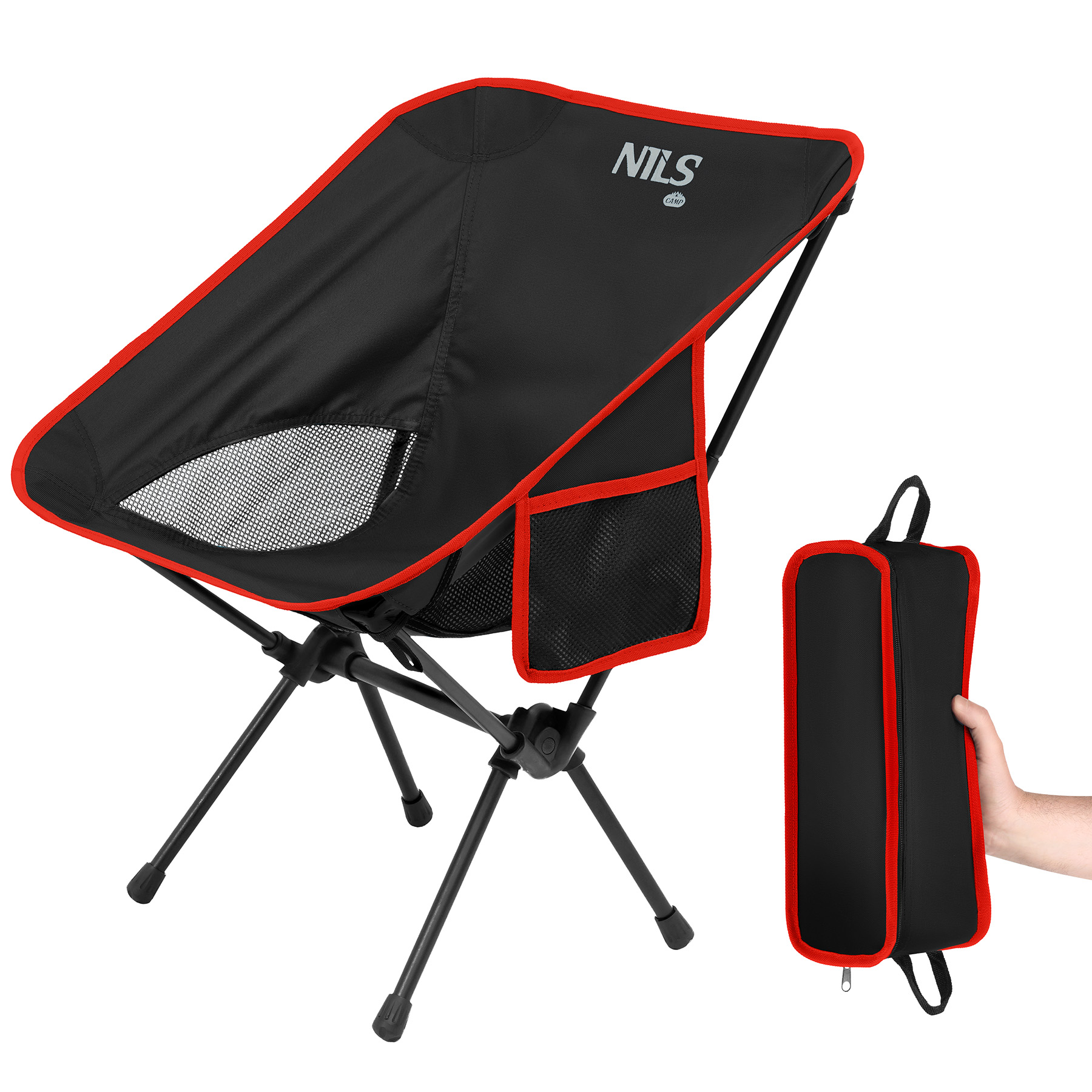 Ultralehké skládací křeslo NILS Camp NC3320 černé