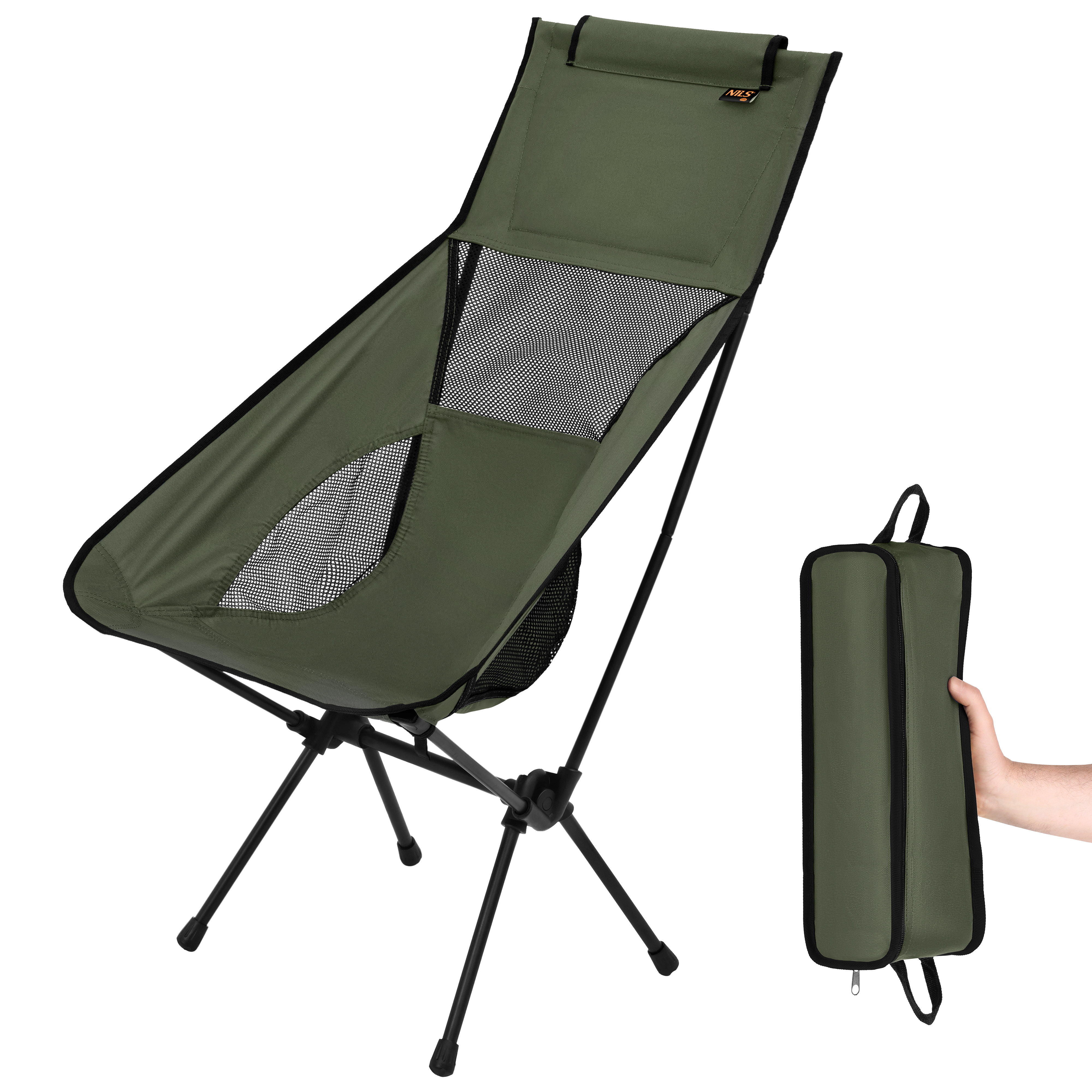 Ultralehké skládací křeslo NILS Camp NC3321 khaki