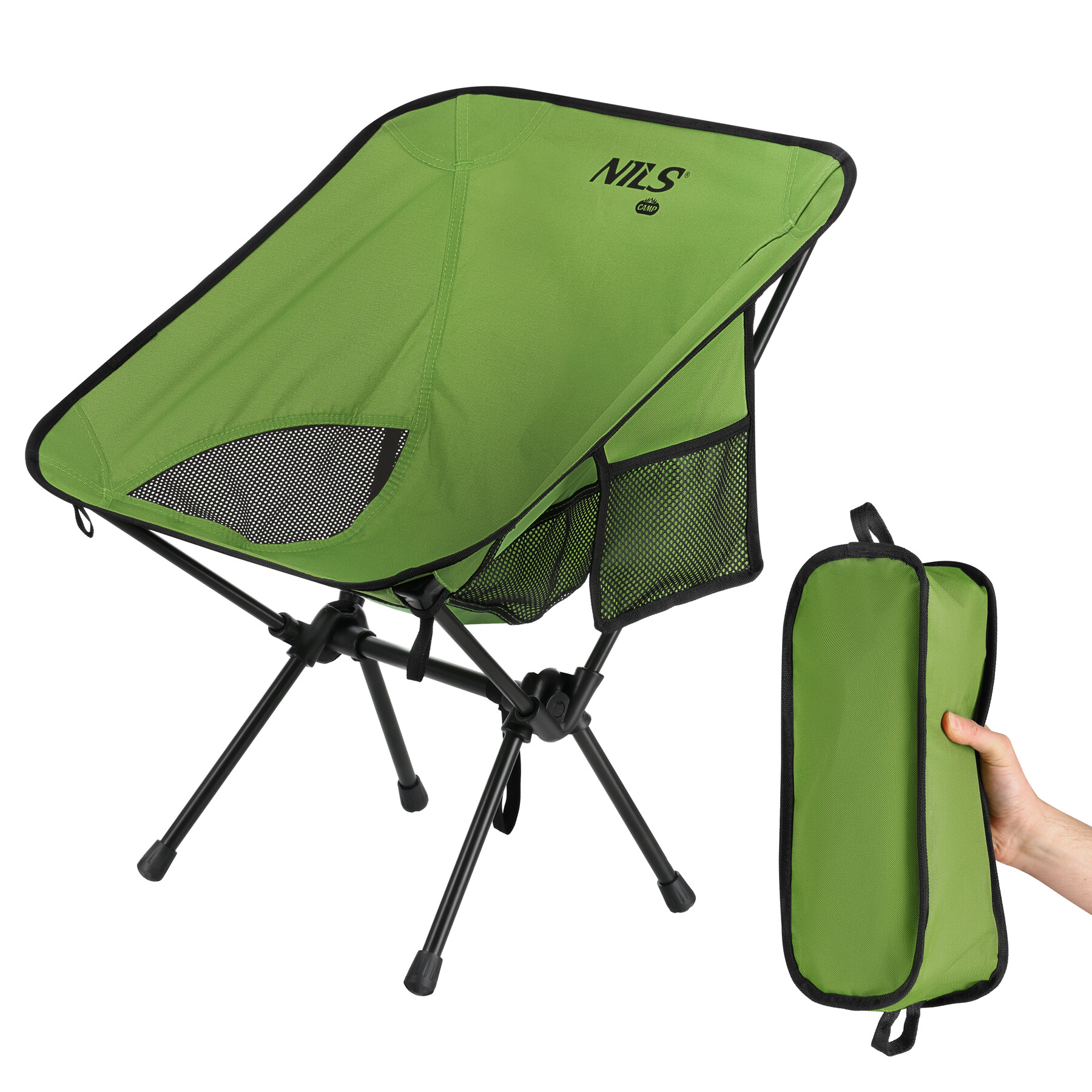 Ultralehké skládací křeslo NILS Camp NC3320 zelené