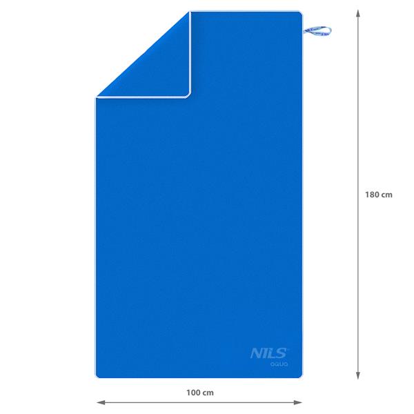 Ručník z mikrovlákna NILS aqua NAR12 modrý/světle modrý