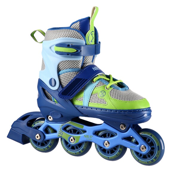 Kolečkové brusle NILS Extreme NJ1828A modro-zelené M(35-38)