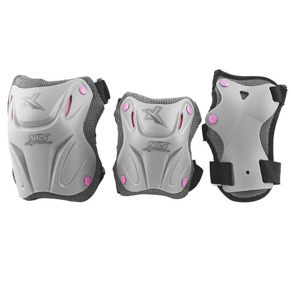 Souprava chráničů NILS Extreme H508 šedá-růžová