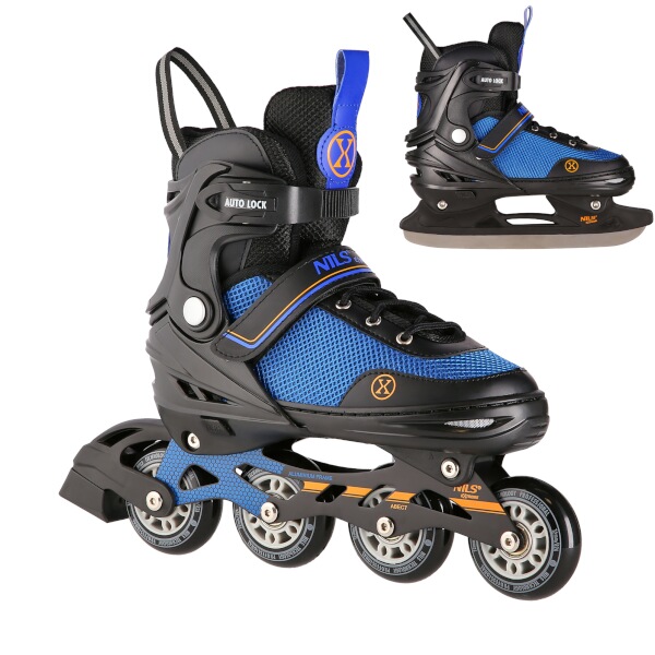 Brusle NILS Extreme NH18188A 2v1 černo-oranžové L(39-43)
