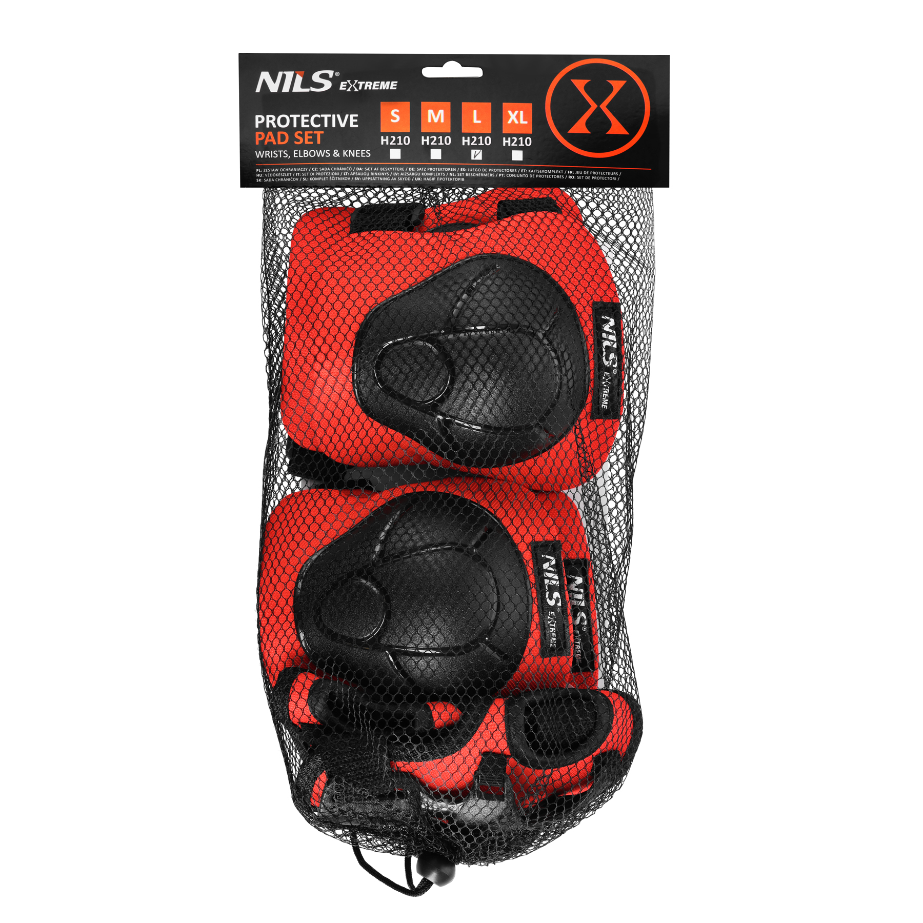 Souprava chráničů NILS Extreme H210 červená XS