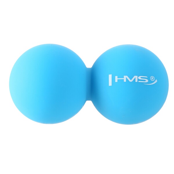 Dvojitý masážní míč HMS BLC02 modrý - Lacrosse Ball (obrázek 3)