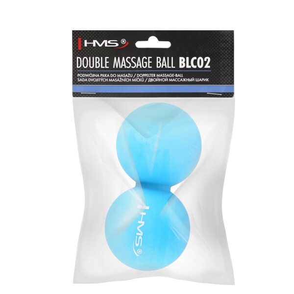 Dvojitý masážní míč HMS BLC02 modrý - Lacrosse Ball (obrázek 6)