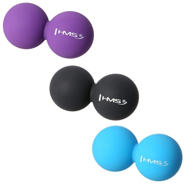 Dvojitý masážní míč HMS BLC02 modrý - Lacrosse Ball (obrázek 5)
