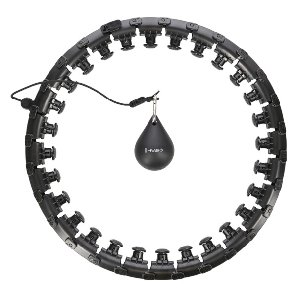 Masážní hula hoop HMS HHW12 Plus Size se závažím černá