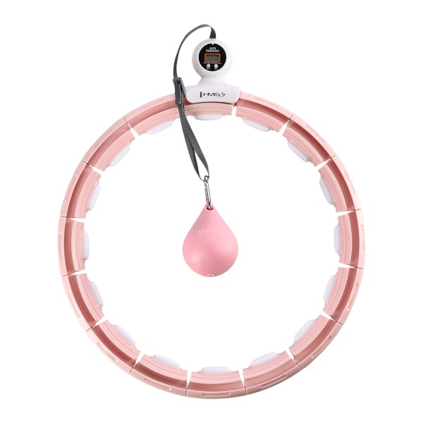 Sada masážní hula hoop HMS HHM15 se závažím, magnety a počítadlem a zeštíhlujícího pásu BR163 růžová (obrázek 4)