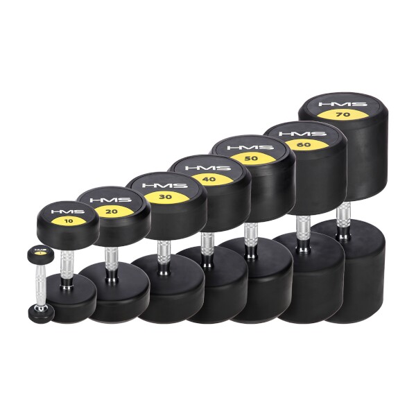 Pogumovaná jednoruční činka HMS HG Pro 22,5 kg