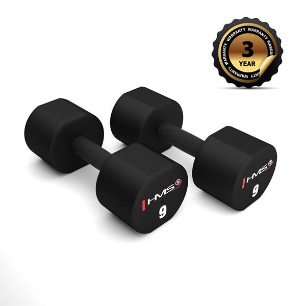 HPT09 2 x 9 KG POLYURETANOVÉ JEDNORUČNÍ ČINKY HMS