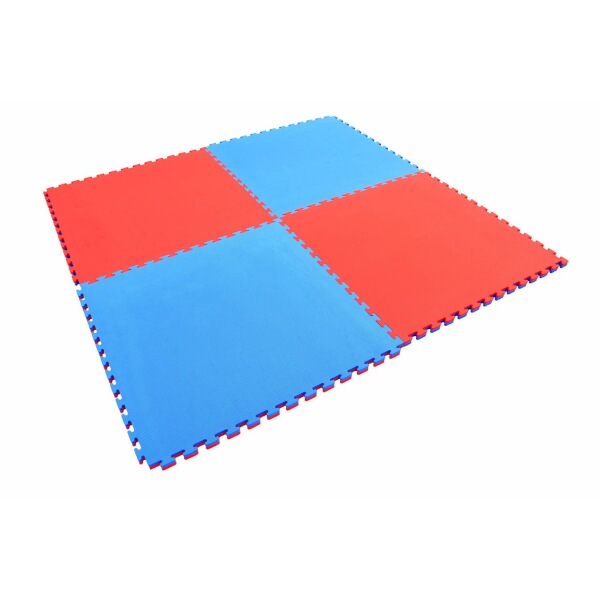 Tatami DBX BUSHIDO 100 x 100 x 4 cm červeno-modrá