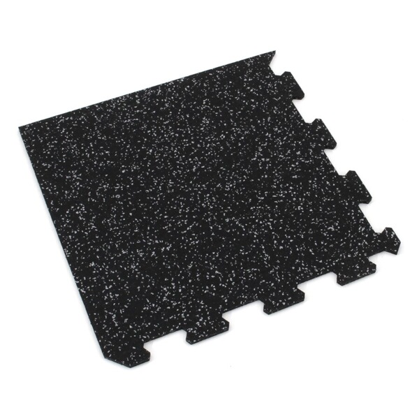 Gumová puzzle podlaha (roh) SF1050 - 95,6 x 95,6 x 1,6 cm, černo-šedá