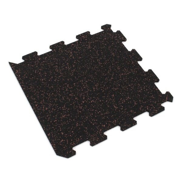 Gumová puzzle podlaha (okraj) SF1050 - 47,8 x 47,8 x 0,8 cm, černo-červená