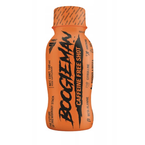 Trec Boogieman Pre-Workout Shot 100 ml bez kofeinu s příchutí broskvového ledového čaje po expiraci