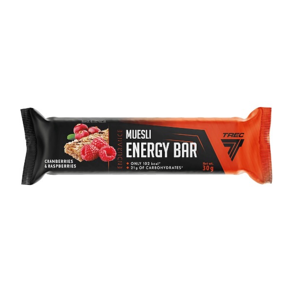 Trec Endurance müsli energetická tyčinka 30g s brusinko malinovou příchutí
