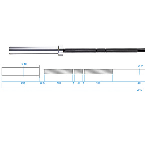 Osa pro funkční trénink HMS Premium GCF450 210 cm x 50 mm
