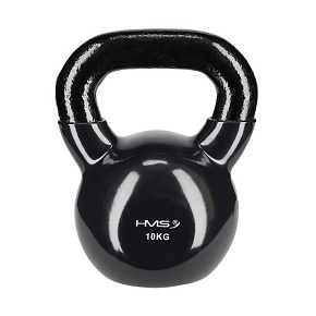 Kettlebell pokrytý vinylem HMS KNV10 10 kg, černý