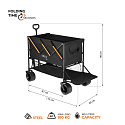 Kempingový vozík NILS Camp NC2607 XXL 160L černo-oranžový