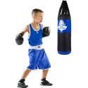 Boxovací pytel DBX BUSHIDO Kids 60cm/22cm 7kg pro děti, modrý