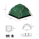 Pop-up stan NILS Camp NC4801 Shadow 2 zelený