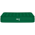 Dvouosobová nafukovací matrace NILS Camp NC2808 s vestavěnou pumpou zelená 200x145x35 cm