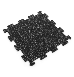 Gumová puzzle podlaha (střed) SF1050 - 47,8 x 47,8 x 0,8 cm, černo-bílá