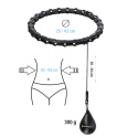 Sada masážní hula hoop HMS HHW02 se závažím a zeštíhlujícího pásu BR163 černá