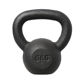 Litinový kettlebell HMS KZG06 6 kg, černý Litinový kettlebell HMS KZG06 6 kg, černý