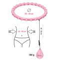 Masážní hula hoop HMS HHW02 se závažím růžová