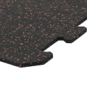 Gumová puzzle podlaha (okraj) SF1050 - 47,8 x 47,8 x 0,8 cm, černo-červená