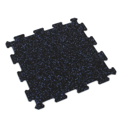 Gumová puzzle podlaha (střed) SF1050 - 47,8 x 47,8 x 0,8 cm, černo-modrá