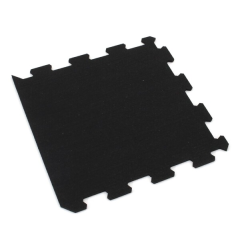 Gumová puzzle podlaha (okraj) SF1050 - 95,6 x 95,6 x 0,8 cm, černá