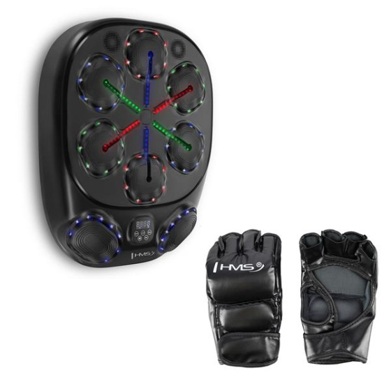 Elektronický boxerský terč HMS TB10 s LED, Bluetooth a rukavicemi (Music Boxing Machine)