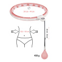 Sada masážní hula hoop HMS HHM15 růžová se závažím, magnety a počítadlem a zeštíhlujícího pásu BR163 PLUS SIZE