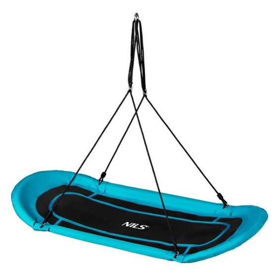 Oválná houpačka typu čapí hnízdo NILS Camp NB5044 modrá