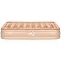Dvouosobová nafukovací matrace NILS Camp NC2808 s vestavěnou pumpou béžová 200x145x35 cm