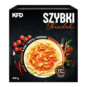 Rychlý oběd KFD kuře s těstovinami v paprikovo-rajčatové omáčce 410 g