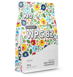 82% WPC protein KFD Premium WPC 82 700 g s příchutí bílé čokolády a piškotu