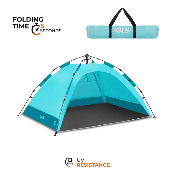 Pop-up plážový stan NILS NC4802 modrý