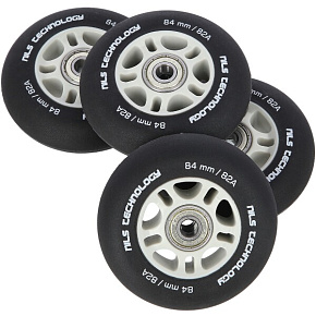 Matná kolečka NILS Extreme PU 84x24 82A s ložisky ABEC 9, černá, 4 ks Matná kolečka NILS Extreme PU 84x24 82A s ložisky ABEC 9, černá, 4 ks