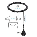 Sada masážní hula hoop HMS HHW02 se závažím a zeštíhlujícího pásu BR163 černá