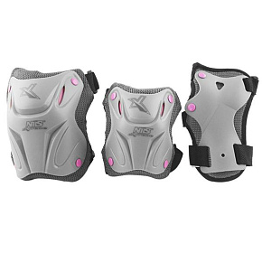 Souprava chráničů NILS Extreme H508 šedá-růžová