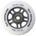 Matná kolečka NILS Extreme PU 76x24 82A s ložisky ABEC 9, bílá, 4 ks