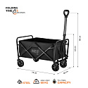 Skládací kempingový vozík NILS Camp NC4306 černý
