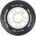 Matná kolečka NILS Extreme PU 80x24 82A, černá, 4 ks