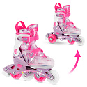 Dětské kolečkové brusle NILS Fun NJ1025 FLIPZY růžové