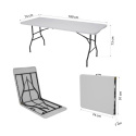 Kempingová sada skládacího stolu NC1618 a 2 lavic NC3404 NILS Camp v bílé barvě
