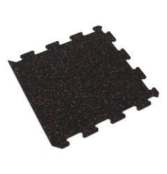 Gumová puzzle podlaha (okraj) SF1050 - 47,8 x 47,8 x 0,8 cm, černo-červená